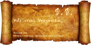 Várnai Veronika névjegykártya