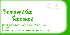 veronika varnai business card